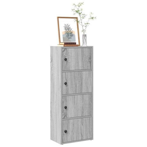 Vidaxl Bibliothèque Sonoma Gris 40x24x102 Cm Bois D'ingénierie