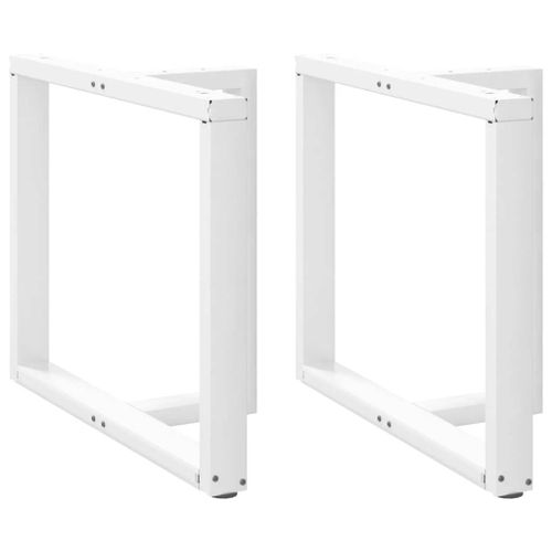 Vidaxl Pieds De Table À Manger Forme De T 2 Pcs Blanc 100x35x(72-73)Cm