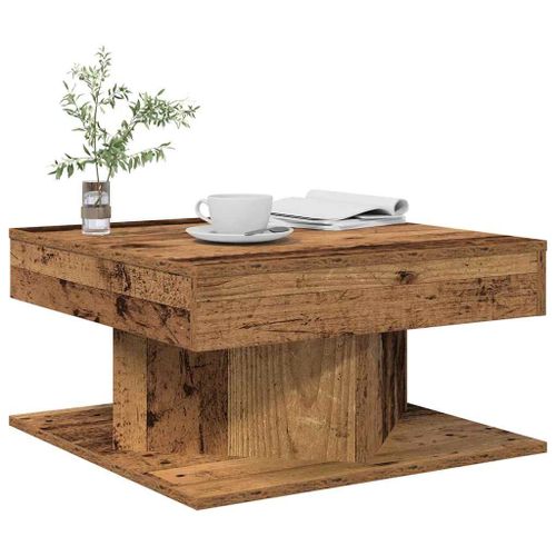 Vidaxl Table Basse Vieux Bois 55x55x30 Cm Bois D'ingénierie