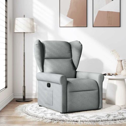 Vidaxl Fauteuil Inclinable Gris Clair Tissu