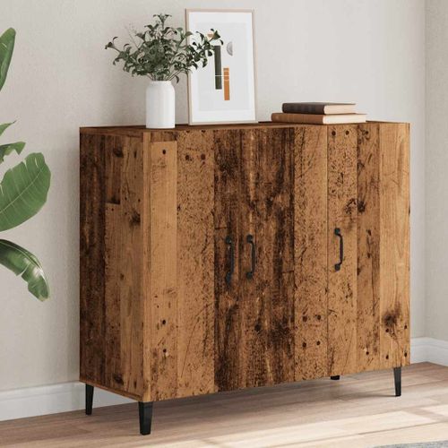 Vidaxl Buffet Vieux Bois 90x34x80 Cm Bois D'ingénierie