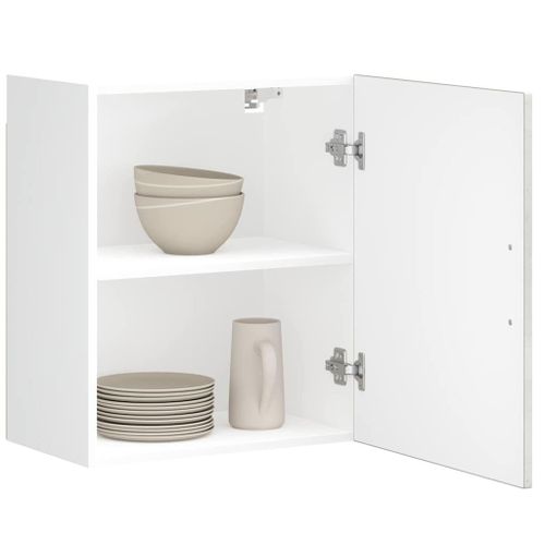 Vidaxl Armoires Murales De Cuisine 2 Pcs Porto Gris Béton