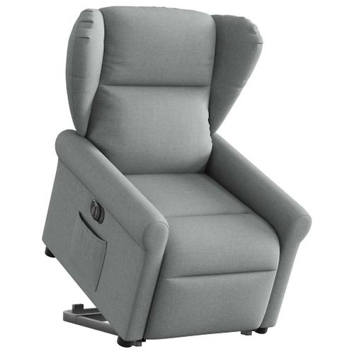 Vidaxl Fauteuil Inclinable Électrique Gris Clair Tissu