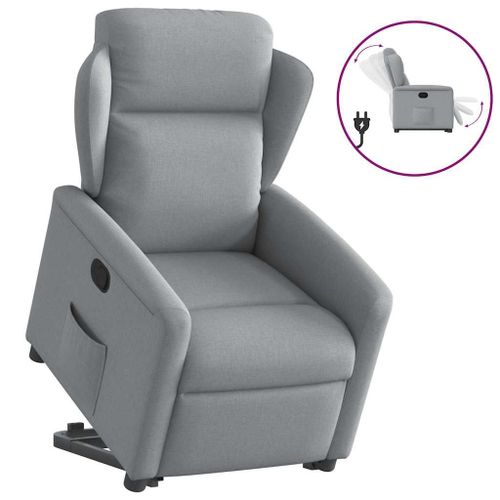 Vidaxl Fauteuil Inclinable Gris Clair Tissu