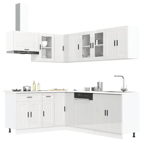 Vidaxl Ensemble D'armoires De Cuisine 11 Pcs Porto Bois D'ingénierie