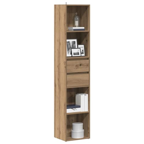 Vidaxl Bibliothèque Chêne Artisanal 36x30x171 Cm Bois D'ingénierie