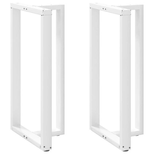 Vidaxl Pieds De Table De Bar Forme De T 2 Pcs Blanc 60x35x(111-112) Cm