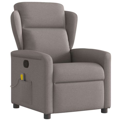 Vidaxl Fauteuil De Massage Inclinable Taupe Tissu