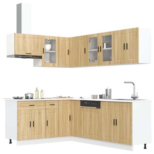 Vidaxl Ensemble D'armoires De Cuisine 11 Pcs Porto Bois D'ingénierie