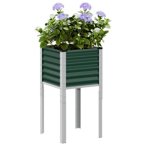 Vidaxl Jardinière Vert 45x45x88 Cm Acier