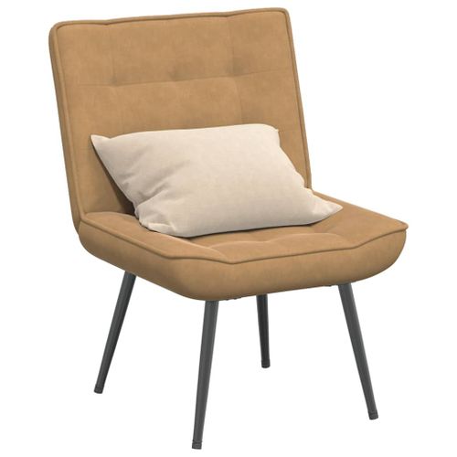 Vidaxl Chaise De Relaxation Marron 64x74x84 Cm Velours