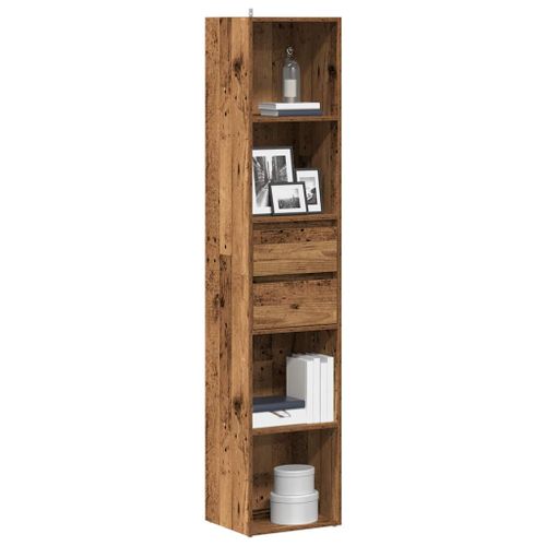 Vidaxl Bibliothèque Vieux Bois 36x30x171 Cm Bois D'ingénierie