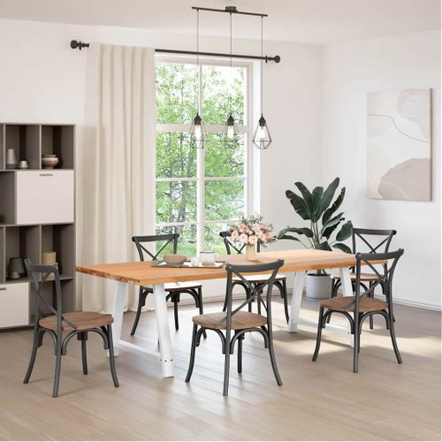 Vidaxl Pieds De Table Basse Forme De A 2 Pcs Blanc 100x(72-73)Cm Acier