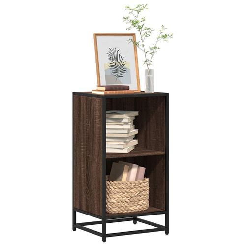 Vidaxl Bibliothèque Chêne Marron 40x35x76 Cm Bois D'ingénierie