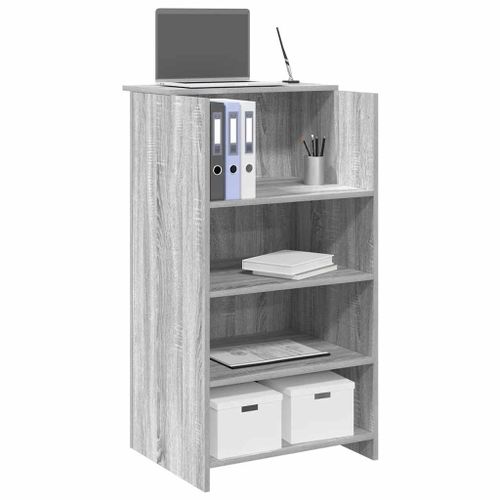Vidaxl Bureau De Réception Sonoma Gris 55x50x103,5 Cm Bois Ingénierie