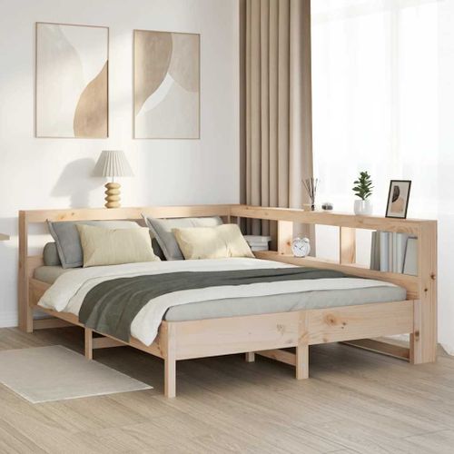 Vidaxl Lit Bibliothèque Sans Matelas 150x200 Cm Bois Massif De Pin
