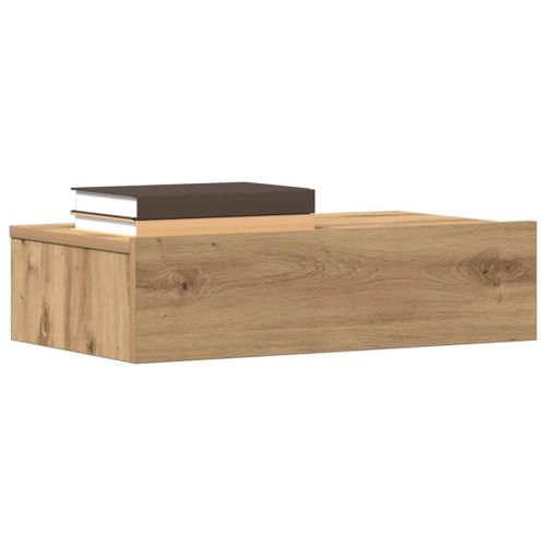 Vidaxl Table De Chevet Chêne Artisanal 60x35 Cm Bois D’Ingénierie