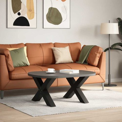 Vidaxl Pieds De Table Basse Forme De X 2 Pcs Noir 70x(42-43) Cm Acier