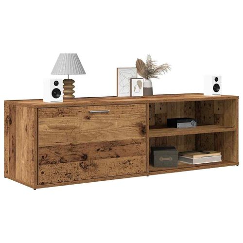 Vidaxl Meuble Tv Vieux Bois 120x34x37 Cm Bois D'ingénierie
