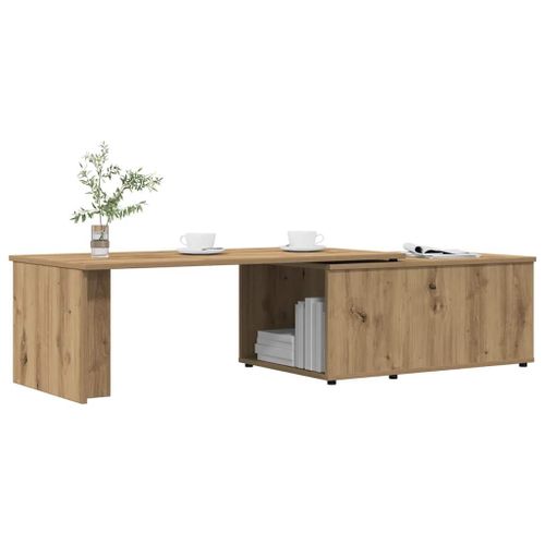 Vidaxl Table Basse Chêne Artisanal 150x50x35 Cm Bois D'ingénierie