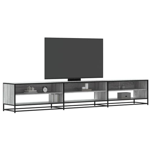 Vidaxl Meuble Tv Sonoma Gris 270x40x46 Cm Bois D'ingénierie