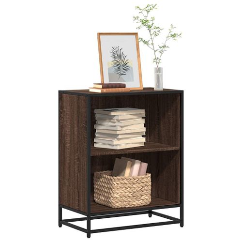 Vidaxl Bibliothèque Chêne Marron 60x35x76 Cm Bois D'ingénierie