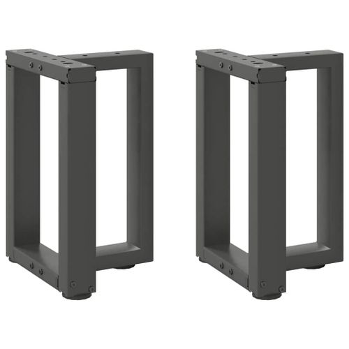 Vidaxl Pieds De Table Basse Forme De T 2pcs Anthracite 38x25x(42-43)Cm