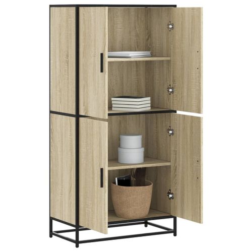 Vidaxl Buffet Haut Chêne Sonoma 68x35x139 Cm Bois D'ingénierie