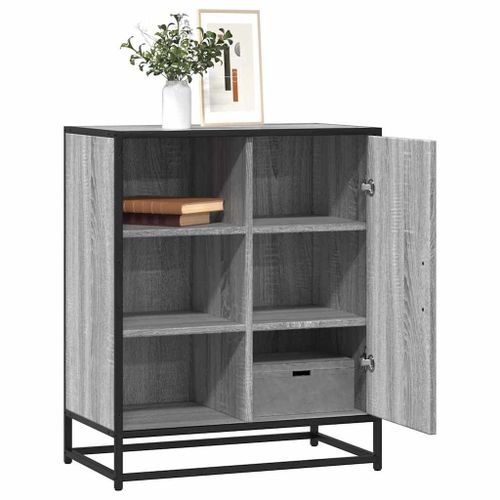 Vidaxl Buffet Sonoma Gris 62x35x76 Cm Bois D'ingénierie