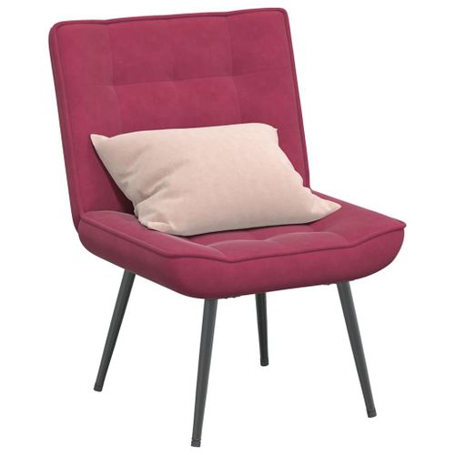 Vidaxl Chaise De Relaxation Rouge Bordeaux 64x74x84 Cm Velours