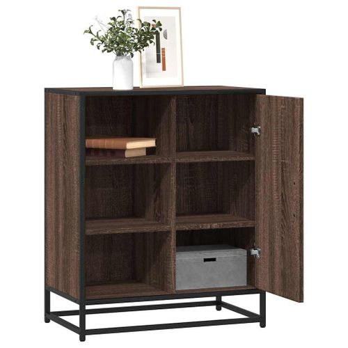 Vidaxl Buffet Chêne Marron 62x35x76 Cm Bois D'ingénierie