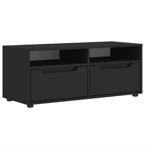 Vidaxl Meuble Tv Visnes Noir 100x40x38 Cm Bois D'ingénierie