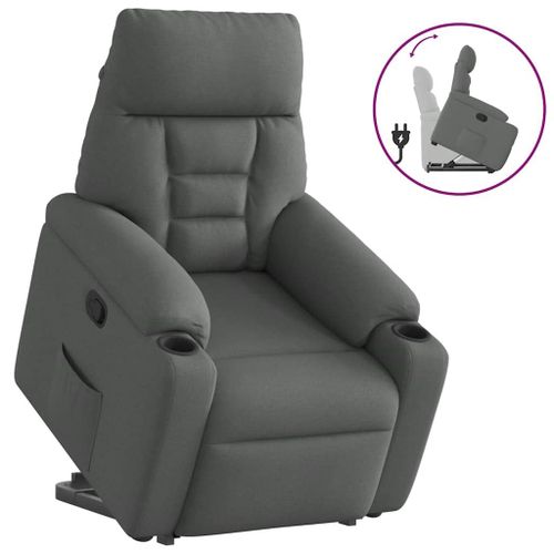 Vidaxl Fauteuil Inclinable Gris Foncé Tissu