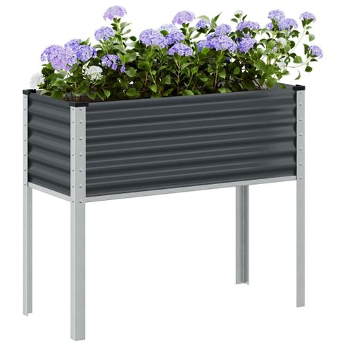 Vidaxl Jardinière Anthracite 100x41x90 Cm Acier