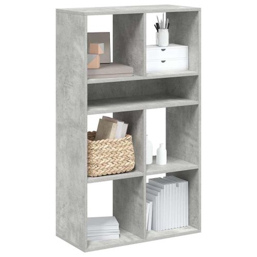 Vidaxl Bibliothèque Gris Béton 66x31x112 Cm Bois D'ingénierie