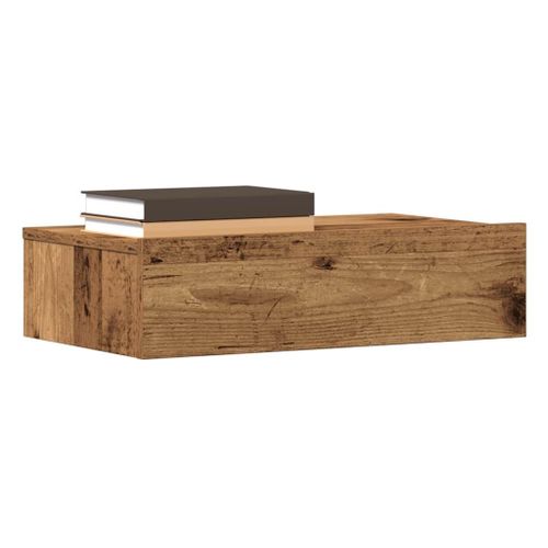 Vidaxl Table De Chevet Vieux Bois 60x35 Cm Bois D'ingénierie