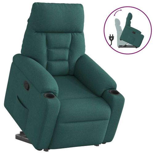 Vidaxl Fauteuil Inclinable Vert Foncé Tissu