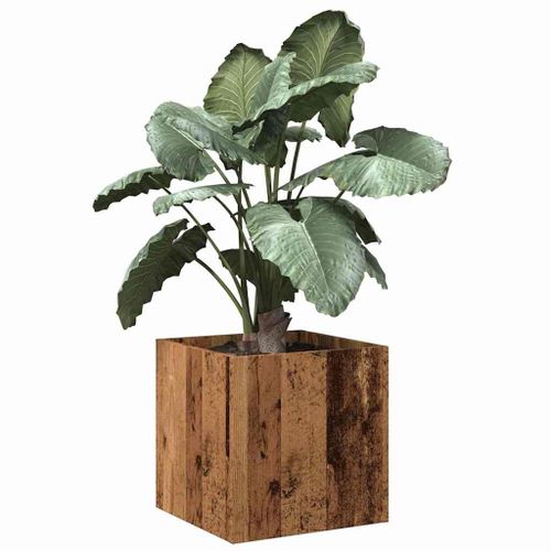 Vidaxl Jardinière Vieux Bois 40x40x40 Cm Bois D'ingénierie