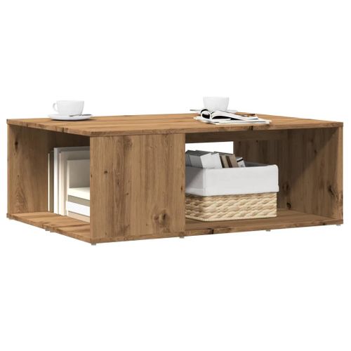 Vidaxl Table Basse Chêne Artisanal 90x67x33 Cm Bois D'ingénierie