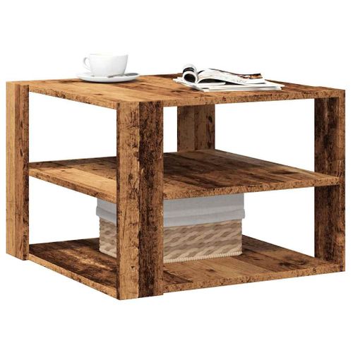 Vidaxl Table Basse Vieux Bois 58x58x40 Cm Bois D'ingénierie