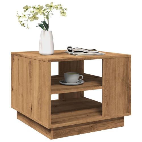 Vidaxl Table Basse Chêne Artisanal 55x55x42 Cm Bois D'ingénierie
