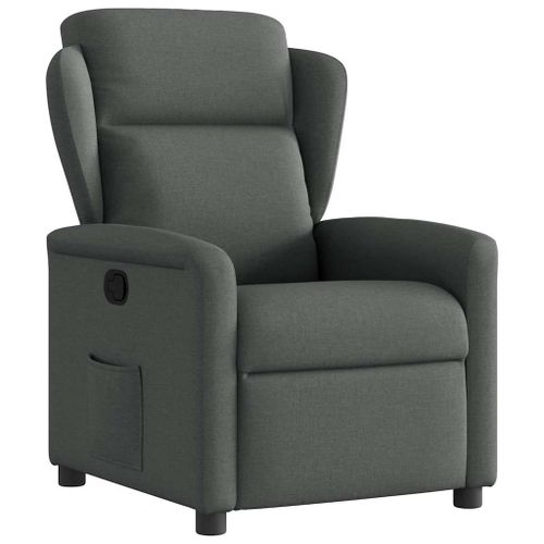 Vidaxl Fauteuil Inclinable Gris Foncé Tissu