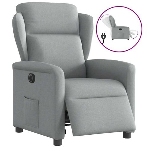 Vidaxl Fauteuil Inclinable Électrique Gris Clair Tissu