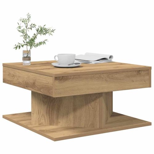 Vidaxl Table Basse Chêne Artisanal 55x55x30 Cm Bois D'ingénierie