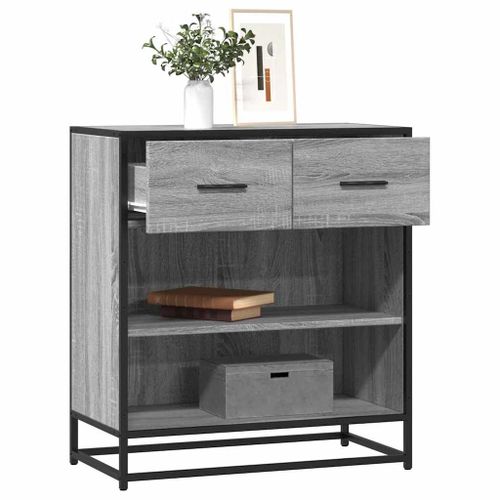 Vidaxl Buffet Sonoma Gris 68x35x76 Cm Bois D'ingénierie