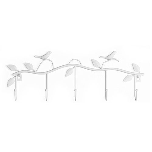 Crochet Mural Multifonctionnel En Métal Pour Manteau Et Chapeau,Cintres En Fer Forgé Pour Salon Et Chambre À Coucher,Oiseaux,T1 - Type White