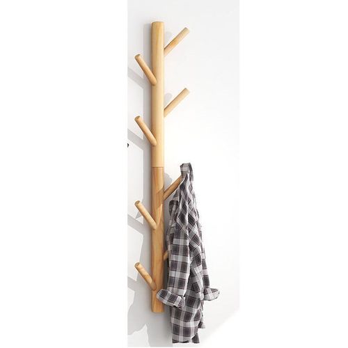 Commodes-Tables Basses Portemanteau,Rangement de Vêtements,Ensemble de Restaurant,Étagères à Plantes,Meubles d'Entrée,Cintre de Hall,Planches de Sauna - Type Khaki 80cm 8 hooks