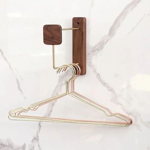 Étagère De Rangement Pour Vêtements,Manteau En Bois,Pantalon,Robe,Serviette Chaude,Meubles De Chambre À Coucher,Mode Classique,Brochure Noire,T1 - Type Sk-0236
