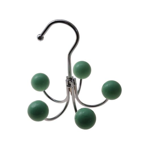 Crochet Multifonctionnel En Fer Forgé,Sans Perforation,Pour Vêtements,Garde-Robe,Accessoire Pour Salle De Bain - Type Bean Green