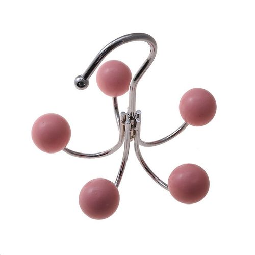 Crochet Multifonctionnel En Fer Forgé,Sans Perforation,Pour Vêtements,Garde-Robe,Accessoire Pour Salle De Bain - Type Pink